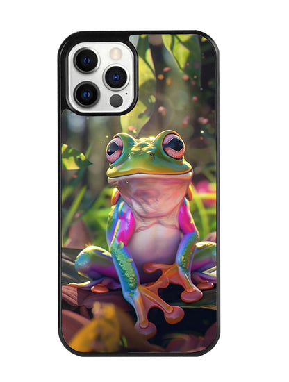 Jeuloth for iPhone 12 pro max Case - Colorful Frogs in The Sun Designed Phone Cases - TPU Phone Cases - Drop Protection